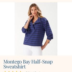 Tommy Bahama Montego Bay half snap women’s top.